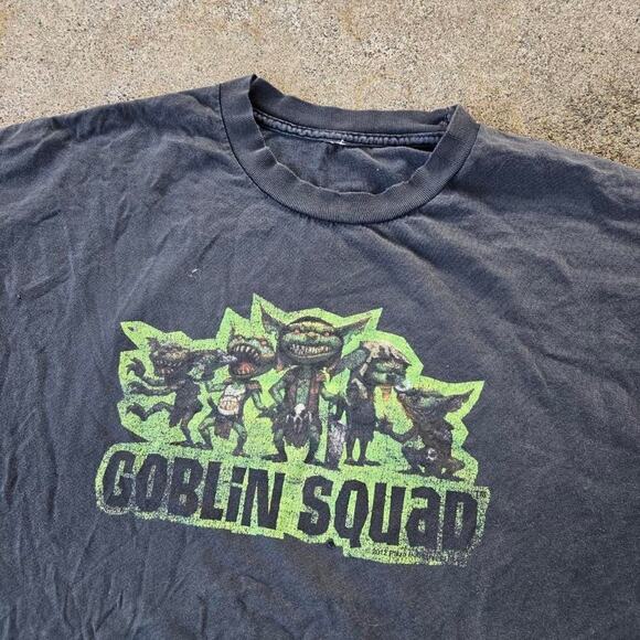 Vtg Y2k GOBLIN SQUAD Faded Graphic Pathfinder Online RPG Video Game T Shirt XL - Picture 2 of 5